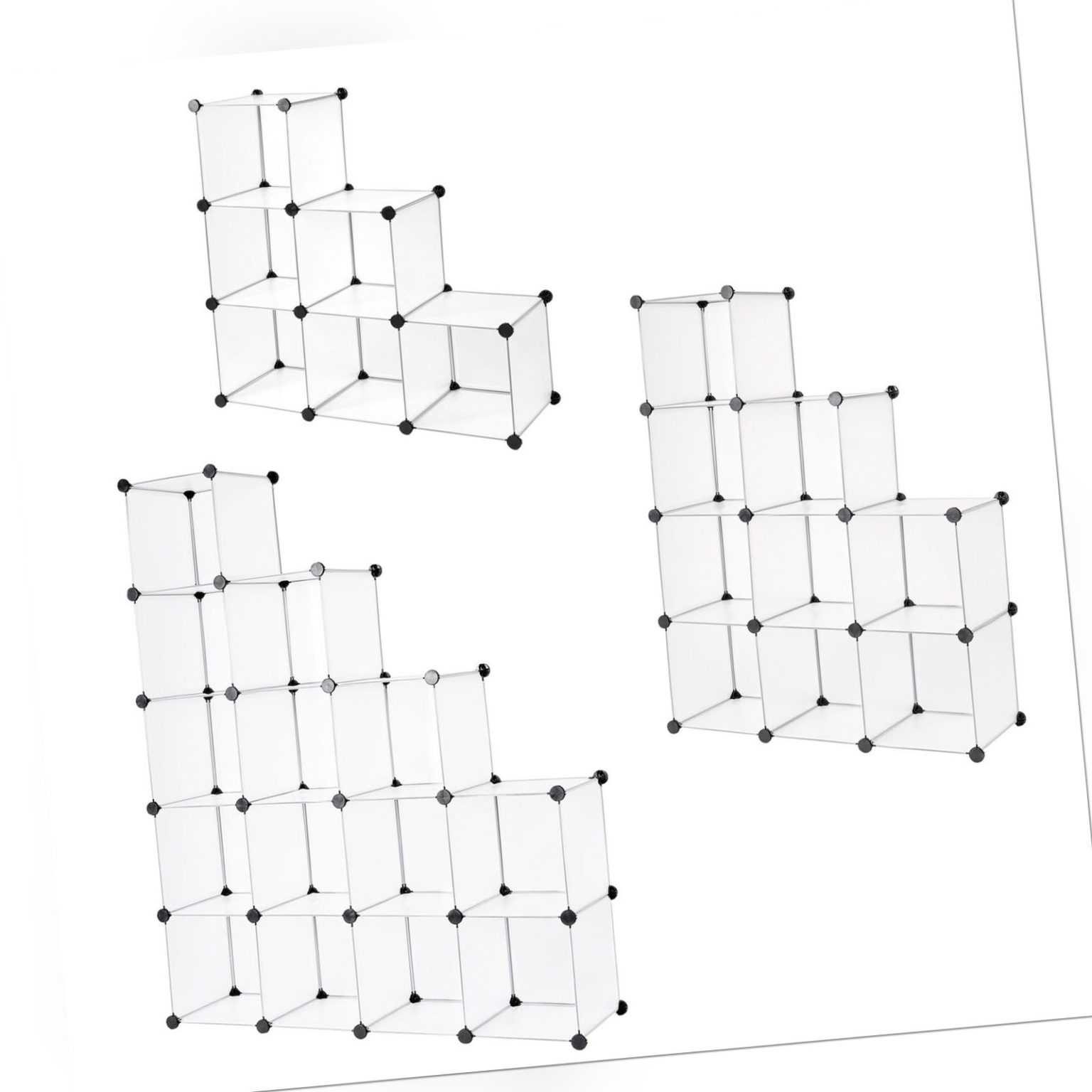 Steckregal aus Kunststoff, Schuhregal, Aufbewahrungsregal, modulares System