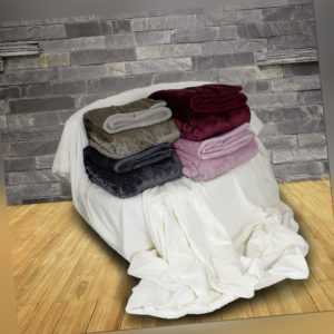 Wohndecke Kuscheldecke Cord-Optik 150x200cm Tagesdecke Corddecke