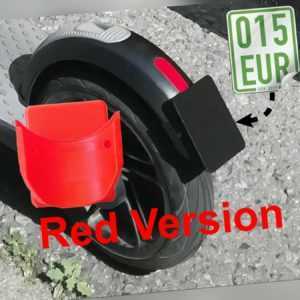 License Plate Ninebot Segway ES1/ES2/ES4 E Scooter Nummernschild RED