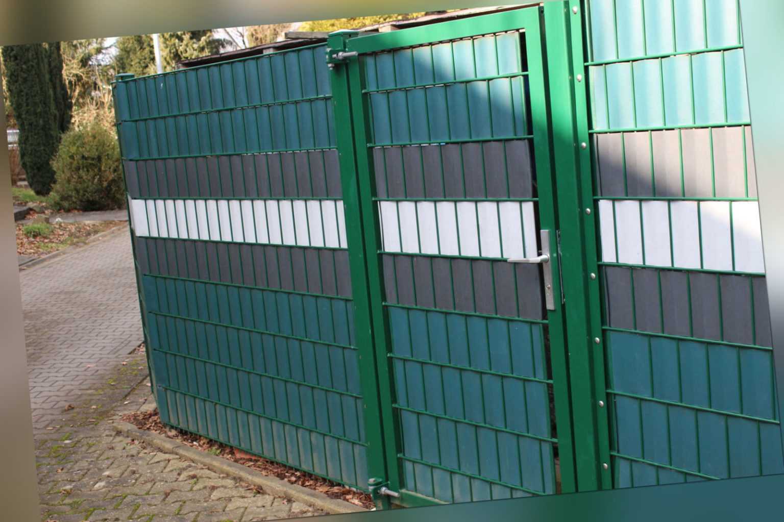 Sichtschutz PVC Grün Zaunfolie Windschutz für Doppelstabmatten Zaun