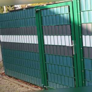 Sichtschutz PVC Grün Zaunfolie Windschutz für Doppelstabmatten Zaun