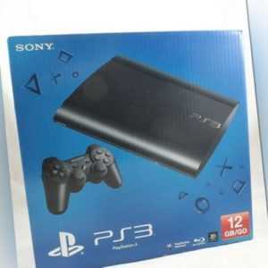 Sony PlayStation 3 Super Slim Konsole 12 GB Schwarz PS3 + Orig. Controller OVP -