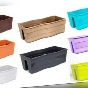 Balkonkästen Blumenkasten Blumentopf Viele Farben 30-60 cm zur Auswahl WAVE