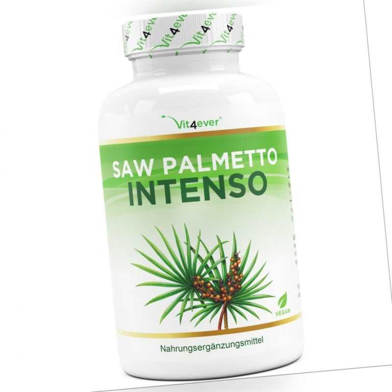 Saw Palmetto Intenso - 180 Kapseln (vegan) hochdosiert mit 500mg  5% Phytoserol