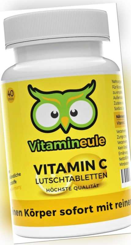 Vitamin C Lutschtabletten hochdosiert - 600mg Vitamin C Tabletten - Vitamineule