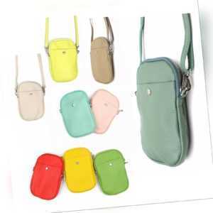 Crossbody Bag Umhängetasche Clutch Hand-Tasche Handytasche Etui Leder Vintage