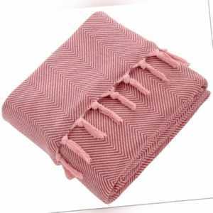 Tagesdecke Wohndecke Wendedecke Kuscheldecke Sofadecke Rosa