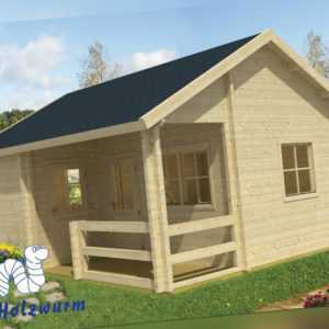 70 mm Gartenhaus 600x510cm Blockhaus Ferienhaus Holzhaus Holz Hütte Büro