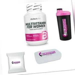 Multivitamin For Woman 10,75€/100g BioTech USA 60 Tabletten gratis Bonus