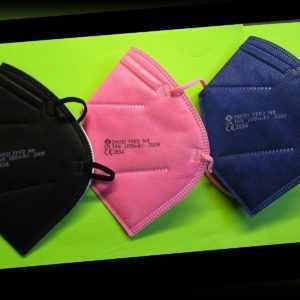 5 x FFP2 Masken schwarz rosa blau Atemschutz 5 Lagen CE 2834 geprüft Neu