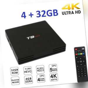 Smart TV BOX T9 PRO Android 7.1.2 4GB RAM 32GB 4K TV GPU 5 CORE QUAD WIFI