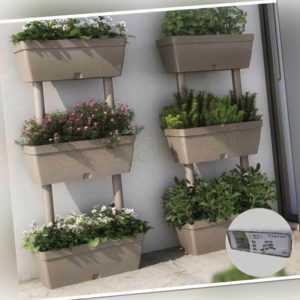 Pflanzkübel Raumteiler 3er Set Sichtschutz 100 cm Pflanz Balkon Kasten Terrasse