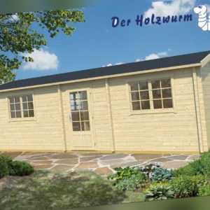 70 mm Ferienhaus ca. 844x347 cm Blockhütte Holzhaus Gartenhaus Holzhütte Holz