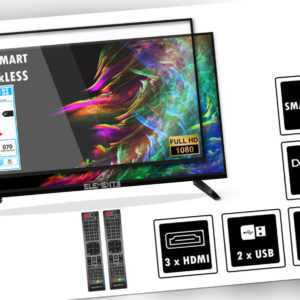 Elements Fernseher LED Android Smart TV 32" Zoll Full HD DVB-T2/S2, bruchfest