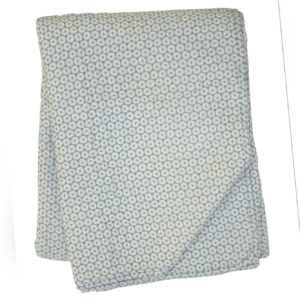 Krasilnikoff: Quilt Dusty Blue Orange Cut, 130 x 180 cm,