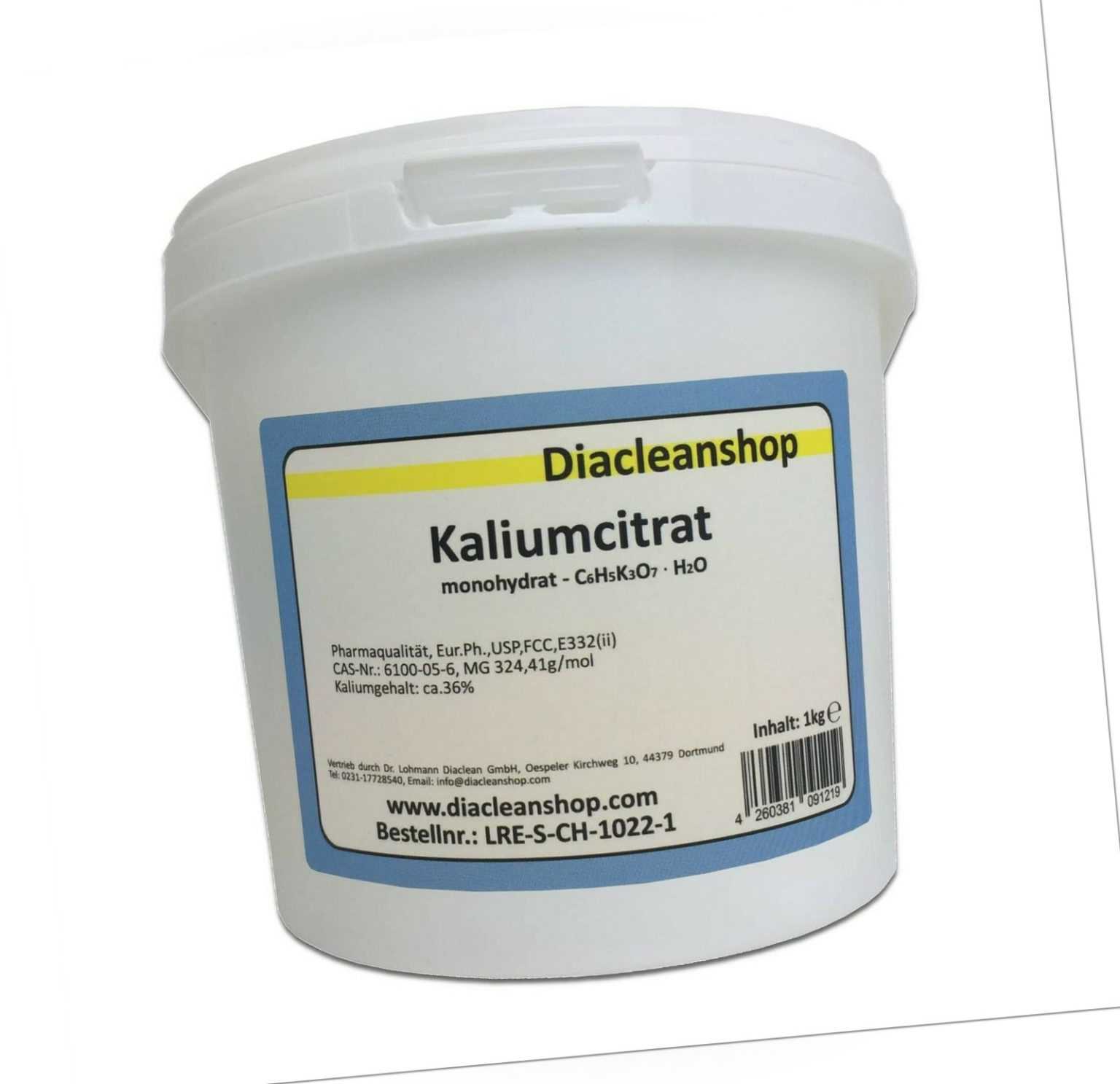 Kaliumcitrat Monohydrat - Kaliumgehalt 36% - Pharmaqualität Pulver 1kg