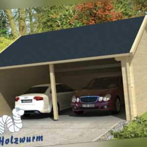 70mm Garage 600x600cm Garage Holz Einzelcarport Unterstand Haus Carport Schuppen