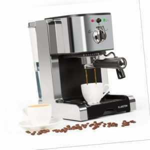 Espressomaschine Kaffeemaschine Kaffeeautomat Milchaufschäumer Cappuccino Silber