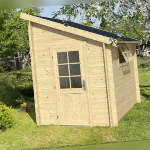 Anbauschuppen Jura Gerätehaus Holzhaus Schuppen 200 x 295 cm 28 mm Holz Neu