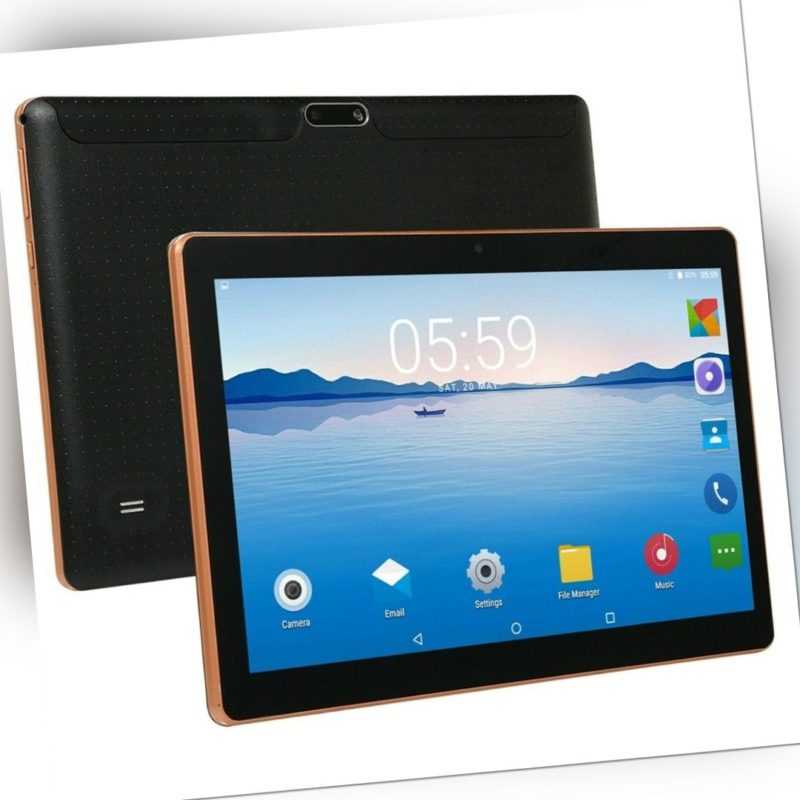 10.1 Zoll Tablet PC Android 9.0 Octa 4+64GB WIFI Dual SIM Kamera Phablet Schwarz