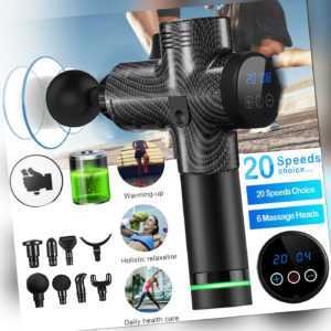 Electric Massage Gun Massagepistole Massager Muscle Massagegerät Mit 8 Köpfe DE