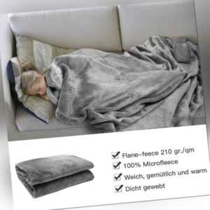 Kuscheldecke Wohndecke 210 g/Quadrat 220x240cm Decke Felldecke
