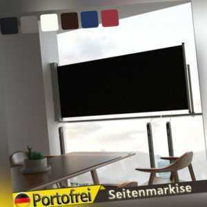 Ausziehbare Seitenmarkise Sichtschutz Windschutz Markise 100/120/140/160 cm