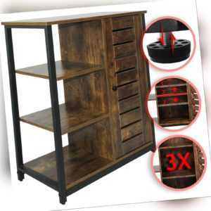 MIADOMODO® Beistellschrank Kommode Schrank Vintage Sideboard Küche Anrichte Flur