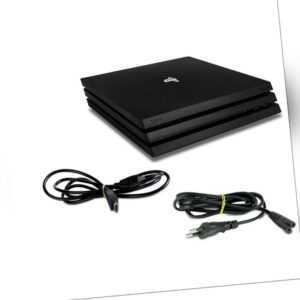 PS4 Pro Konsole Modell CUH-7116B 1TB 4K SCHWARZ #52 mit Kabeln ohne Controller