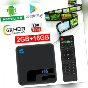 6K H6 Smart TV Box Android 9.0 H6 Quad Core Media Player 2+16GB USB3.0 H.265 VP9