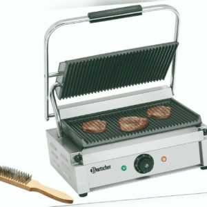 Bartscher Panini Kontaktgrill Guss Grill Platte Gussplatten beidseitig gerillt