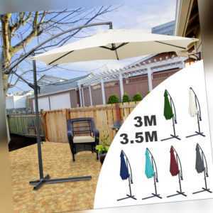 Sonnenschirm Neigbar Ampelschirm Marktschirm UV30+ Gartenschirm Ø350cm Ø300cm