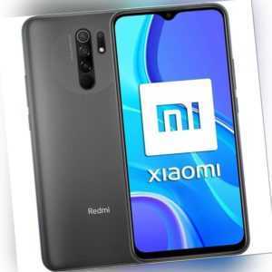 Xiaomi Redmi 9 Smartphone 4GB RAM 64GB Grey Android Handy 5020mAh Quad Kamera