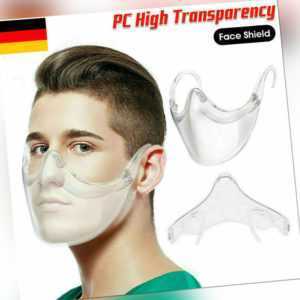 Mund Nasen Visier transparent Gesichtsmaske Gesichtsschutz Gesichtsvisie Unisex