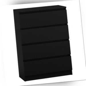 Kommode mit 4 Schubladen Sideboard schwarz Anrichte holz