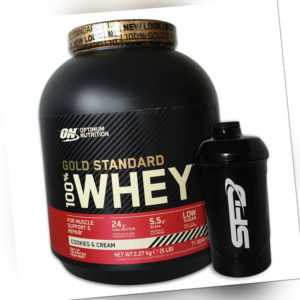 Optimum Nutrition 100% Whey Gold Standard 2270 g Whey Isolat Bonus Gratis Shaker
