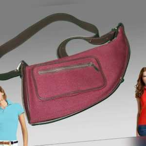 New Vintage LACOSTE Ladies Womens Canvas Shoulder Bag Yachting 1 Burgundy