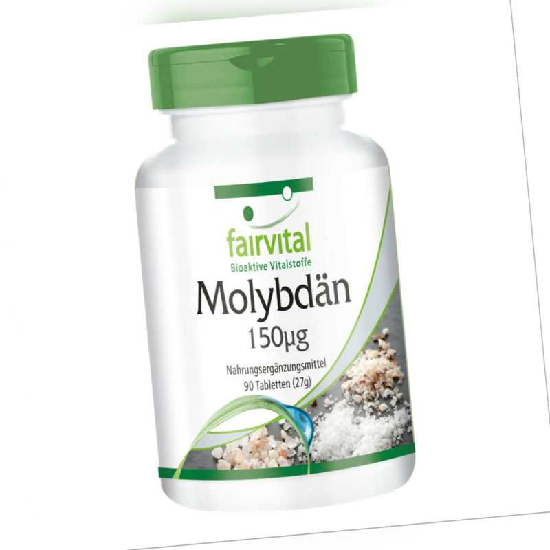 Molybdän 150 µg - 90 Tabletten | essentielles Spurenelement | VEGAN | fairvital
