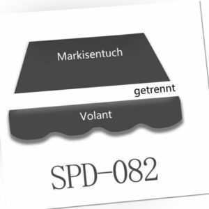 3 bis 6m Markisenstoff Markisentuch ohne Volant UV-Schutz fertig genäht neu