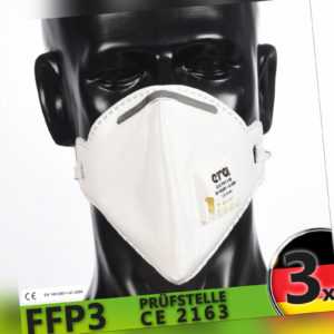5x ERA FFP3 Maske Atemschutzmaske mit Ventil Wiederverwendbar Waschbar Neuware