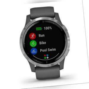 Garmin vivoactive 4 silber/dunkelgrau 010-02174-02 mit...