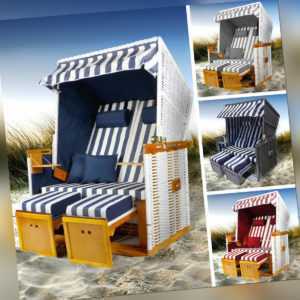 Strandkorb Norderney Volllieger Gartenliege Sonneninsel Poly-Rattan XXL