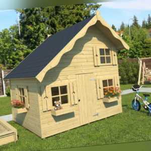 Topgarden Spielhaus TOM, Kinderspielhaus mit Zwischenboden 220 x 180 cm