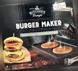 Butcher`s elektrisches Burger Maker -  Grill Kontaktgrill für Bürger Patties