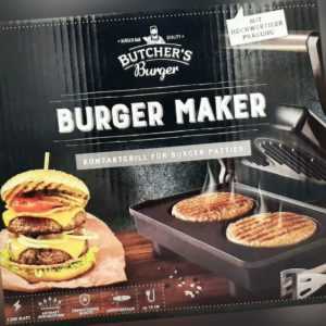 Butcher`s elektrisches Burger Maker -  Grill Kontaktgrill für Bürger Patties