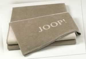 JOOP! Plaid / Decke MELANGE Doubleface Sand-Natur 150 x 200 cm