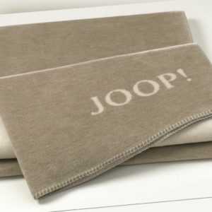 JOOP! Plaid / Decke MELANGE Doubleface Sand-Natur 150 x 200 cm