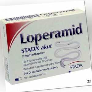 3x LOPERAMID STADA akut 2 mg Hartkapseln 10 St PZN: 8999960