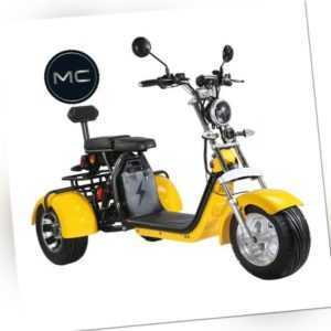 E-Scooter Coco Trike Bike Dreirad 60V 2000 Watt 2x12Ah Akkus bis zu 70 km
