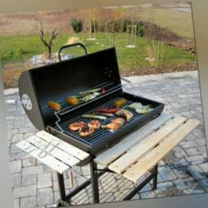 BARBECUE GRILL BBQ SMOKER HOLZKOHLEGRILL GRILLWAGEN B11